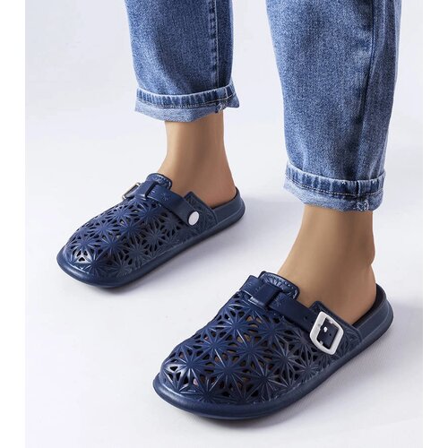 Gemre Navy blue perforated rubber flip-flops Peverell Cene