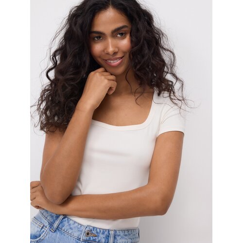 Reserved LADIES` T-SHIRT - krem Cene