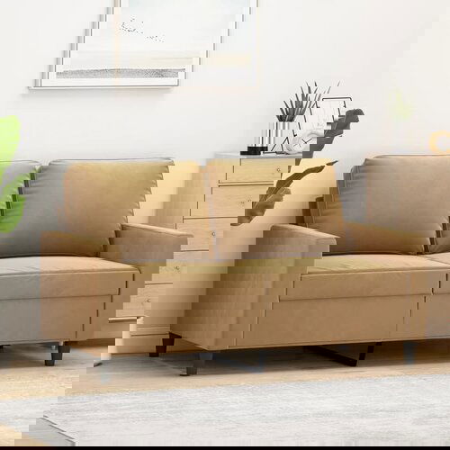 vidaXL Dvosjed smeđi 120 cm baršunasti Cijene