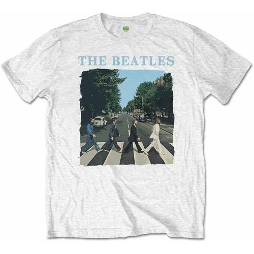 The Beatles Majica Abbey Road & Logo Unisex White 2XL