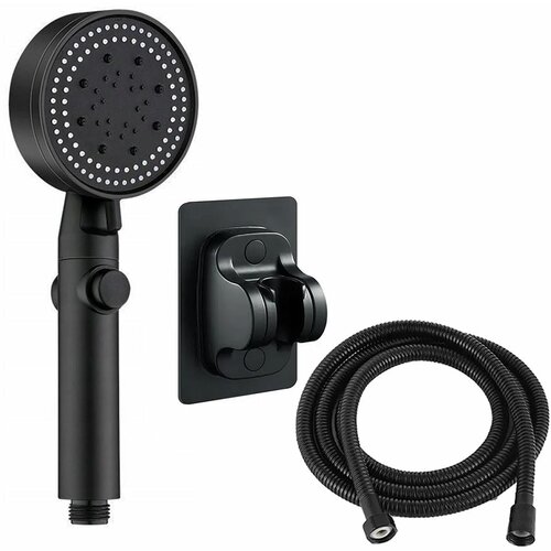 Tuš ročka EKO inox črna 5 funkcij + cev 150cm in nosilec Cene