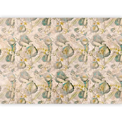  Foto tapeta - Green and yellow autumn souvenirs - floral design with leaves 150x105 Slike
