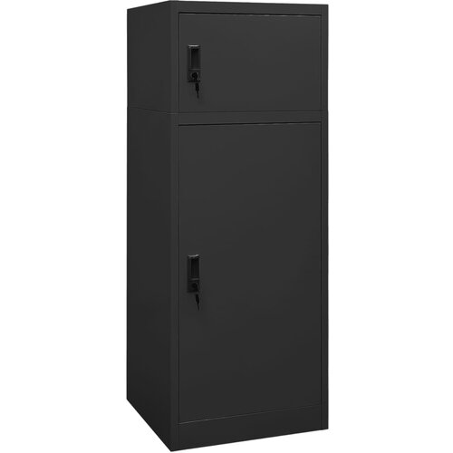 vidaXL Omara za sedlo antracit 53x53x140 cm jeklo Cene
