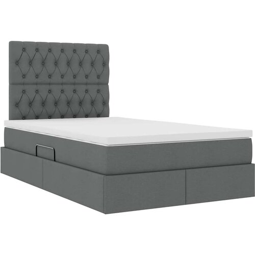  Krevet s od storage Tamno siva 120 x 200 cm Lažna koža Slike