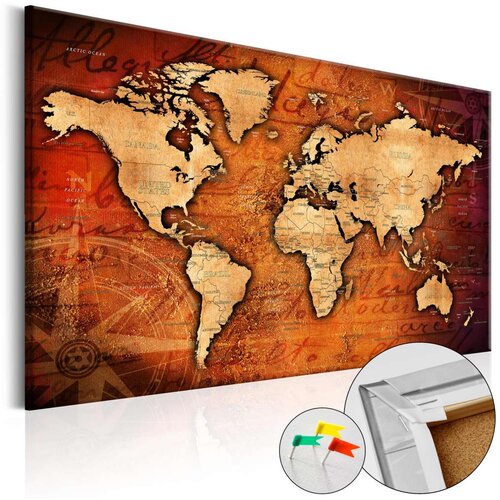  Slika na plutenoj podlozi - Amber World [Cork Map] 90x60 Cijene
