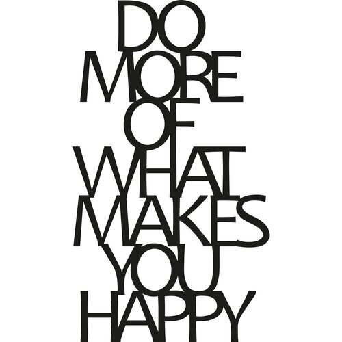 Wallity Crni zidni ukras Happy Cijene