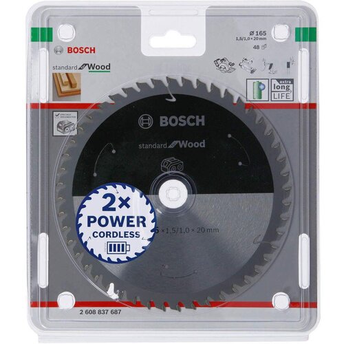 Bosch Standard for Wood list kružne testere za akumulatorske testere 165x1,5x20 T48 Cene