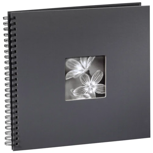 Hama fine art spiral grey 36x32 50 black pages 94874