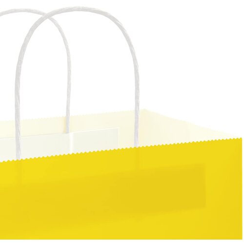  Papirnate vrećice 250 kom s ručkama žute 54x15x49 cm Slike