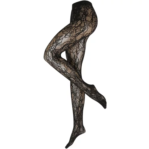 Wolford Hlačne nogavice 'Floral Net' črna