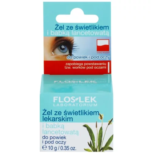 FlosLek Laboratorium Eye Care gel za predel okoli oči s trpotcem in smetilko 10 g