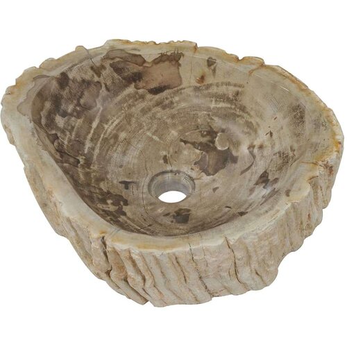  Umivaonik od fosilnog kamena 45 x 35 x 15 cm krem Slike