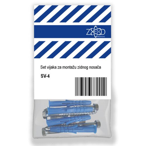 Zed Electronic Set šrafova za montažu zidnog nosača, 4 šrafa u pak. - SV-4 Cene