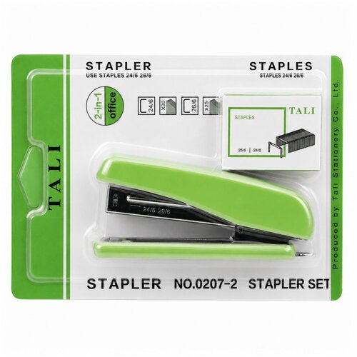  Metal Office Stapler Up to 25 Sheets 24/6 26/6 Staples Green Slike