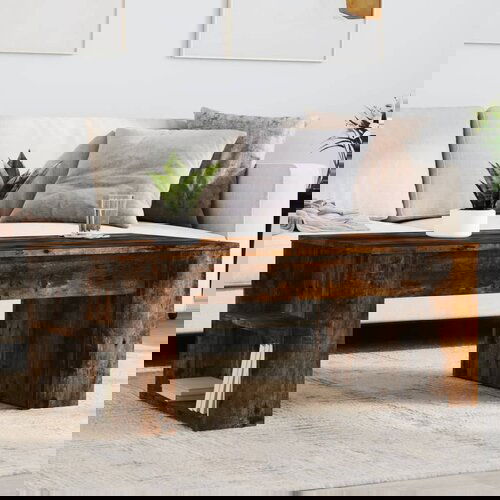 Furnova Klubska mizica dimljeni hrast 102x55x42 cm inženirski les, (21915195) Slike
