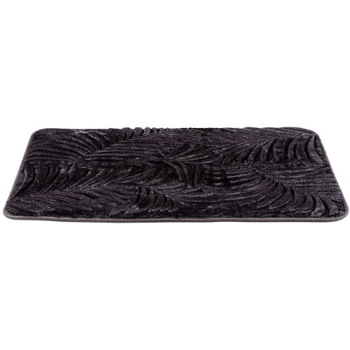 Wenko Tamno siva kupaonska prostirka od memorijske pjene 50x80 cm Leaves – Cijene