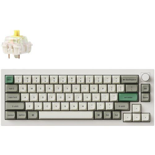 KEYCHRON Q2 Max QMK/VIA Brezžična Mehanska Tipkovnica, Bluetooth / 2.4 GHz, Banana Tactile Switch, US Layout, Q2M-P4, (21733251) Cene