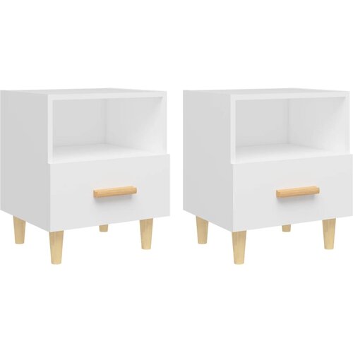 Maison Chic Dvo delni komplet Nočne omarice - Nočne mize bela 40x35x47 cm, (21688031) Cene