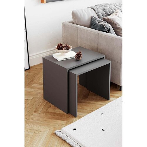 Hanah home set umetnutih stočića Arya, 48 cm, antracit Cene