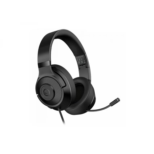 Lorgar noah 101, gaming headset with microphone, 3.5mm jack connection, cable length 2m, foldable design, pu leather ear pads, size: 185*195*80mm, 0.245kg, black Cene