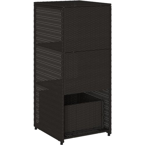 Vrtni ormarić za pohranu crni 50 x 55 x 115 cm od poliratana Slike
