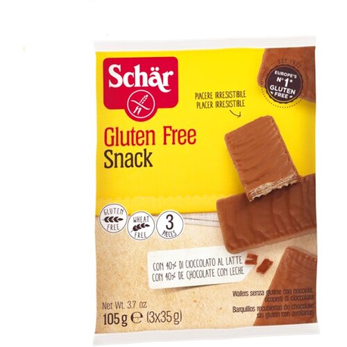 SCHÄR schar napolitanke prelivene čokoladom bez glutena, 3 kom, 35 g Cene