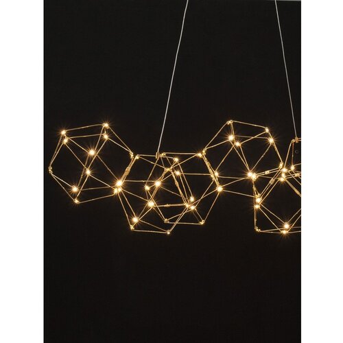 Nova Luce Aluminijasta LED viseča svetilka v zlati barvi Nebula &amp;ndash; Slike