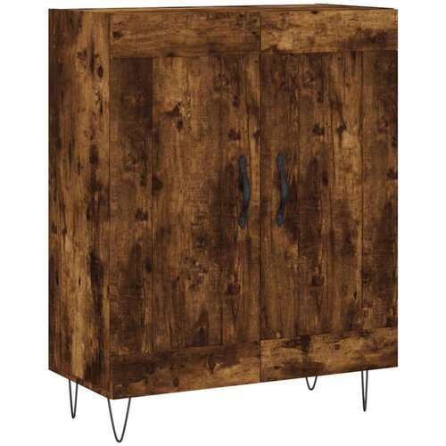  Visoka komoda dimljeni hrast 69 5x34x180 cm konstruiranog drva Slike
