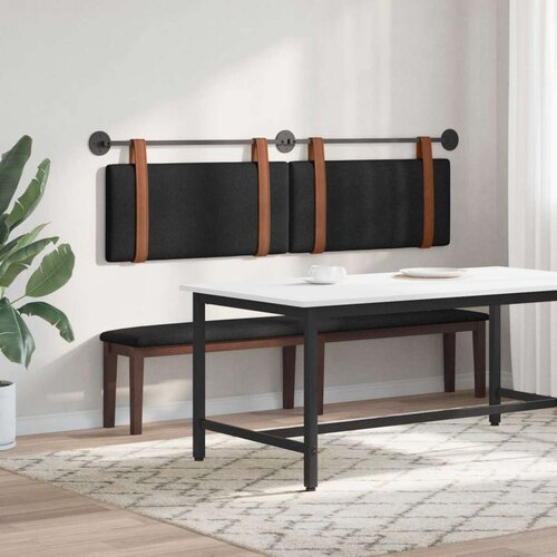  Držeće uzglavlje Zidne Crna 170 x 55 x 5 cm Antikni PU - Crna 160 cm bez LED Slike