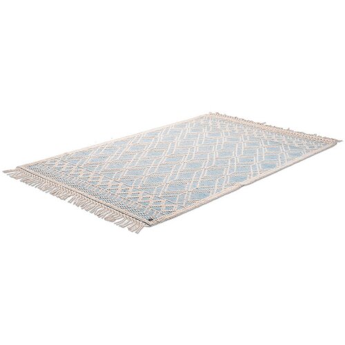Tom Tailor ROČNO TKANA PREPROGA Colored Macrame four 140/200 cm tkano krem barve, pastelno modra Slike