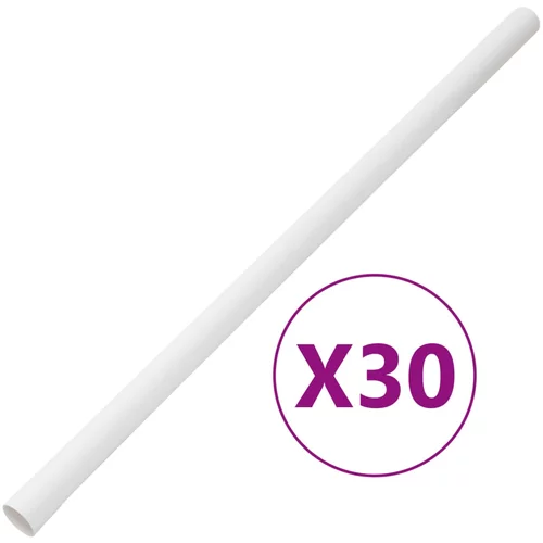 vidaXL Kabelska cev s sponkami Ø30 mm 30 m PVC