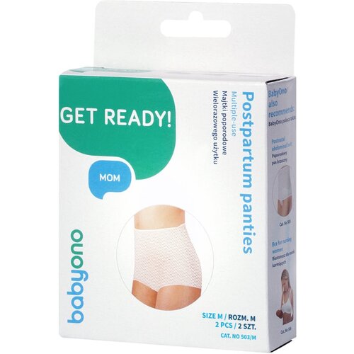 BabyOno Get Ready Multiple-use Mesh Panties poporodne spodnjice velikost M 2 kos Cene