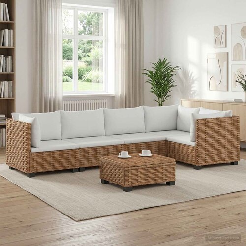  6 kom. Ratan Lounge Set s Jastucima GENDT Prirodni ratan Cene