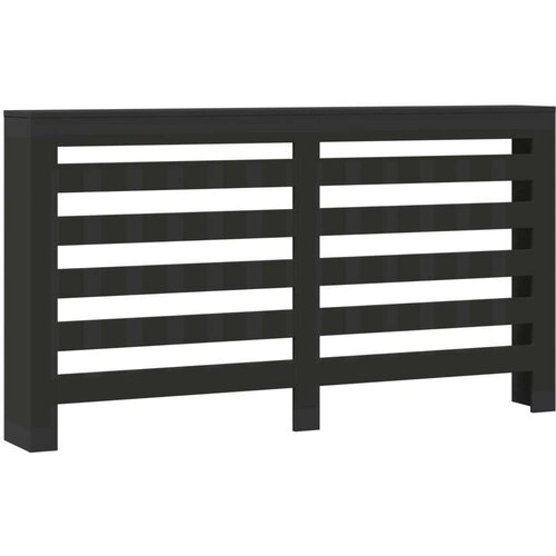 vidaXL Pokrov za radijator crni 175x20x82 cm konstruirano drvo Cene