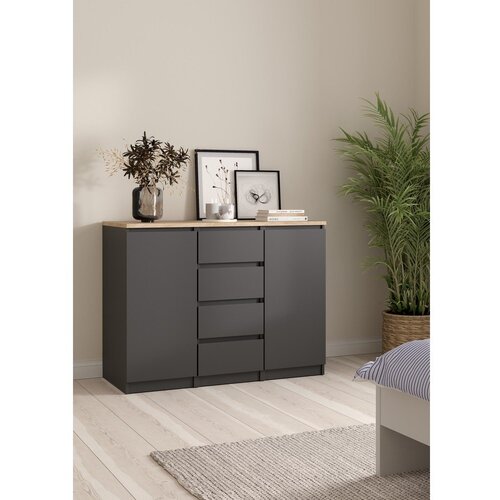 Tvilum Temno siva komoda 121x91x50 cm Naia &amp;ndash; Slike