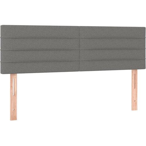  Uzglavlja tamnosiva 144x5x78/88 cm od tkanine Slike