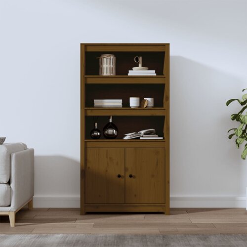 vidaXL Visoka komoda boja meda 80 x 35 x 154 cm od masivne borovine Cijene