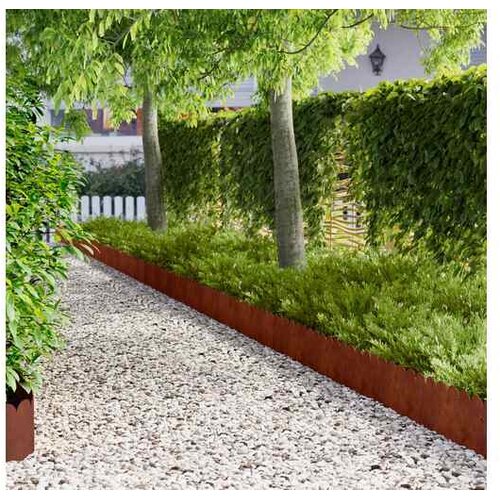 vidaXL Ograda oko Travnjaka 20 kom. 103 x 25 cm Čelik Rđa - Otporni čelik 20 25 cm Cijene