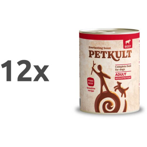 Petkult dog mono adult - govedina/riž 12 x 800 g Slike