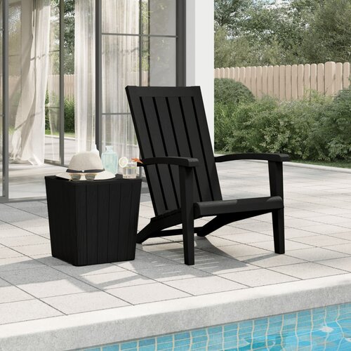 The Living Store Vrtni stol Adirondack črn polipropilen - Vrtni Stol Adirondack, (21474199) Slike