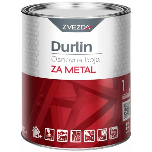 Zvezda durlin osnovna boja za metal oksidno crvena 0,75l Cene