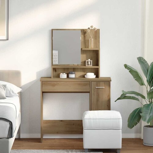  Toaletni stol s ogledalom Artisan hrast 86,5x35x136 cm Slike