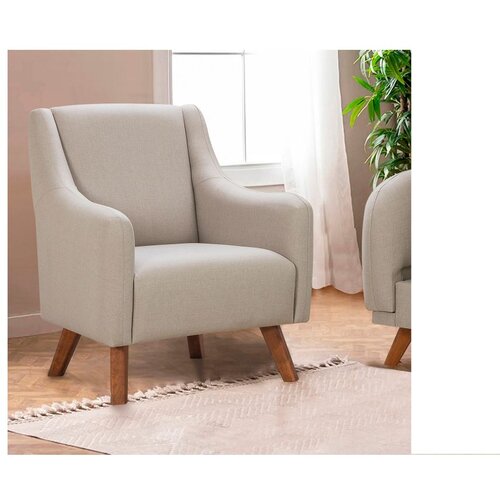Atelier Del Sofa hera - Fotelja sa krilima od krem tkanine Cene