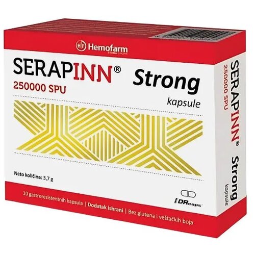 Hemofarm Serapinn Strong, 250.000 IU, 10 kapsula Slike