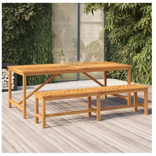  Vrtni blagovaonski stol 200 x 90 x 74 cm masivno bagremovo drvo Cijene