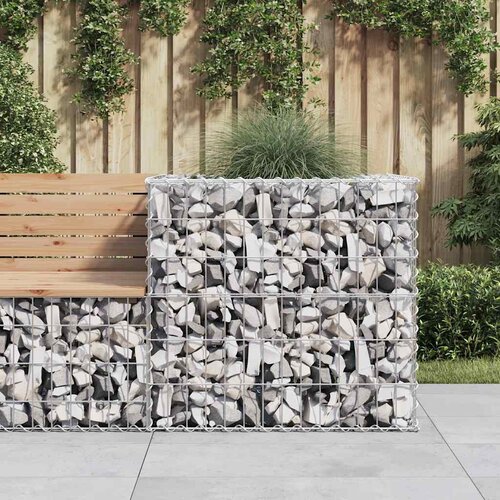  Gabionska ko&scaron;ara srebrna 70 x 70 x 65 cm od pocinčanog željeza Cijene