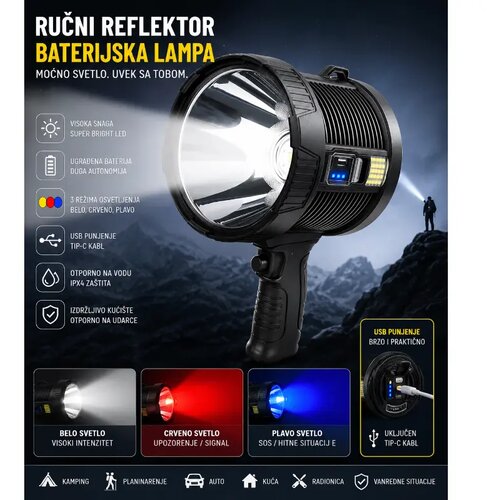 Punjivi LED reflektor 10000 mAh sa COB svetlom Slike