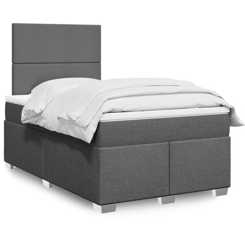  Krevet box spring s madracem tamnosivi 120 x 190 cm tkanina Cijene