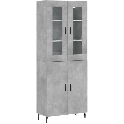 Maison Chic Visoka Komoda - Predalnik betonsko siva 69,5x34x180 cm inženirski les, (21722745) Cene