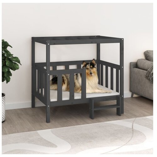  Krevet za pse sivi 105 5 x 83 5 x 100 cm od masivne borovine Cijene